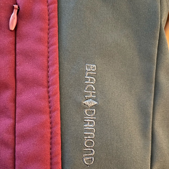 Black Diamond Double Diamond 2 Tone Plum & Gray Full Zip Jacket Size M - Picture 10 of 14